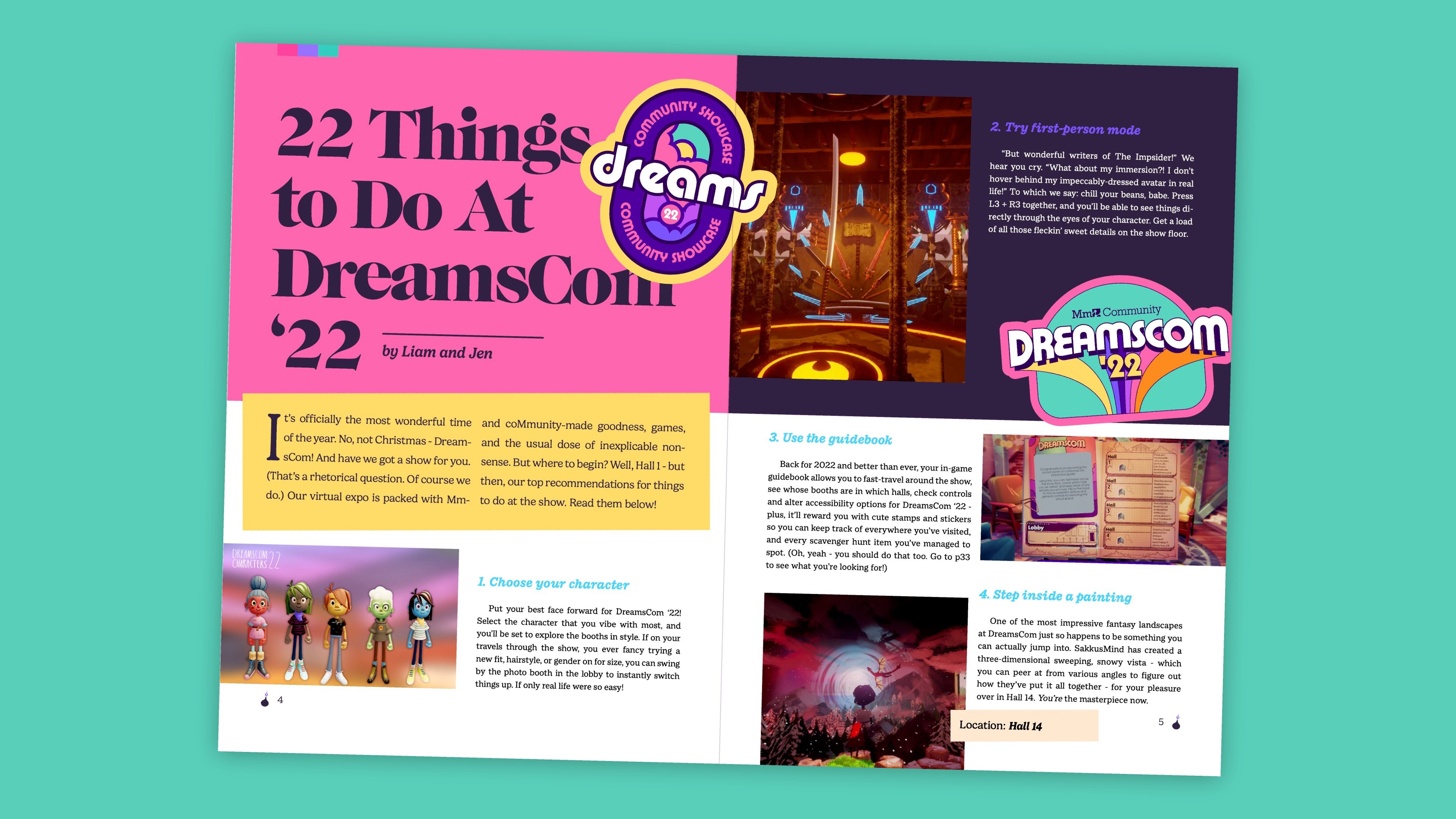 A screenshot from an Impsider magazine article about 22 Things to Do At DreamsCom '22.